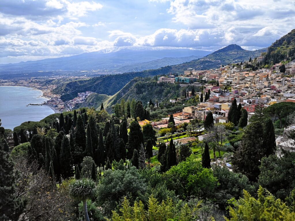 View from Taormina to the south direction. Photo by PROSTIR (c) - April 2019